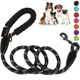 SlowTon Correa para Perro, 1.5m Grande Mediano Pequeño Correas de Entrenamiento Resistente Reflectante para Perros con Mango de Control Seguridad Acolchada Suave, Fuerte Correa Giratoria Sin Enredo