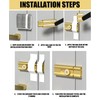 2Pcs Bolt Latch, 4in Adhesive Safety Sliding Lock, Aluminum Alloy