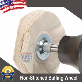 225FWY 8" x40 ply 5/8 Inch Arbor Hole Loose Non-Stitched cotton polishing buffing wheel