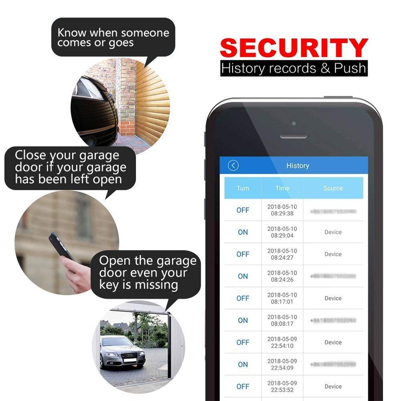 Newgoal Wireless Garage Door Smart Timer Opener Remote Control. Compatible