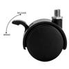 Tosnail 12 Pack Plastic Caster Wheels with Brake, Threaded Mounting