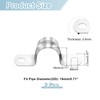 sourcing map 2Pcs Rigid Pipe Straps, 18mm(0.71") 201 Stainless Steel