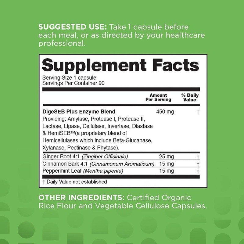 Nbpure Vegan Digestive Enzyme Complex – Daily Bloating, Gas, &