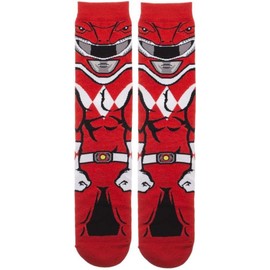 Grand Clothing Outlet Mighty Ranger Red Character 360 Crew Socks
