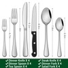 24-Piece Silverware Set with Steak Knives,Flatware Set Service for 4