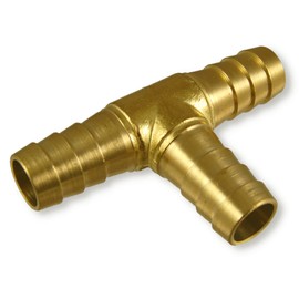 1/4" Brass Hose Mender Tee Barb Union/Connector 3-Way Fitting | 179-0404C