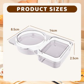 NAILGILRS Double Compartment Condiment Container - 20PCS Reusable Snack Containers With Lids Disposable Snack Container 2 Compartment for Take-out Sauces, Meal Prep, Salad Dressing, Dipping Sauce