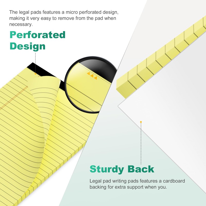 Note Pads A5 Small Legal Pads, 6 Pack Mini Notepad