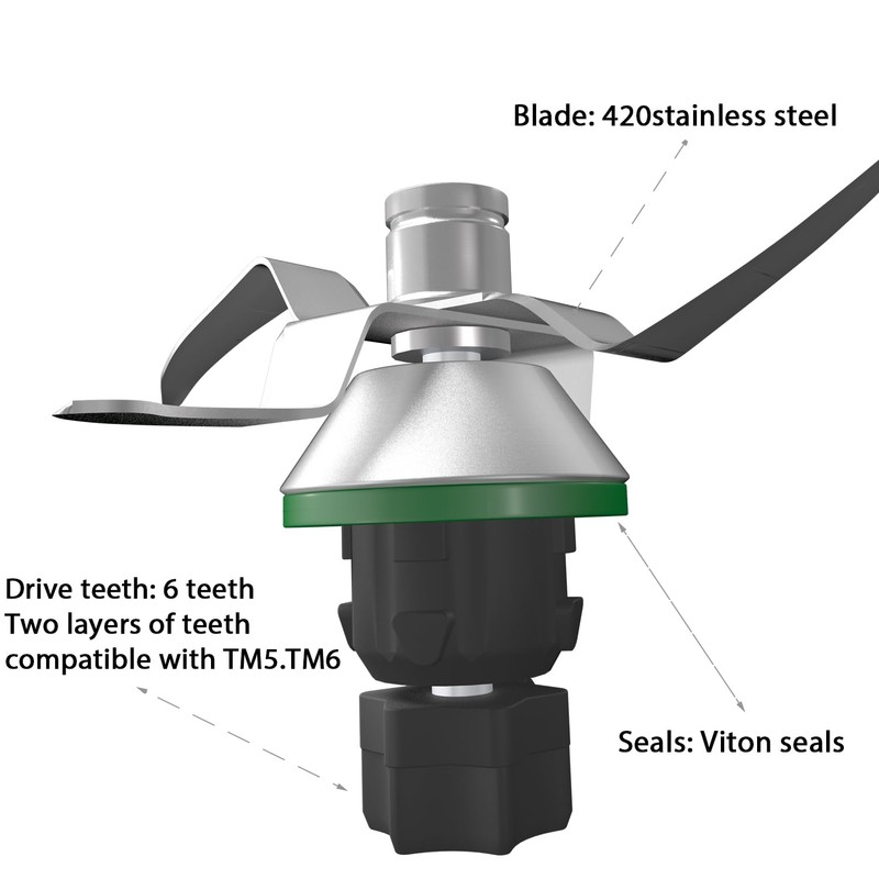 Blender Blade Replacement Compatible with Vorwerk Thermomix TM5 TM6, Food