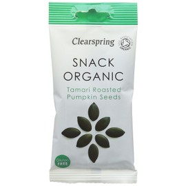 Clearspring Organic Tamari Roasted Styrian Pumpkin Seeds 30 g (Pack of 15)
