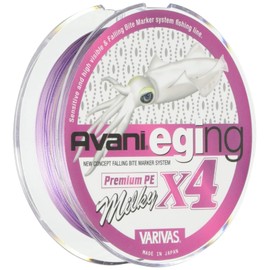 Maurice PE Line Barivas Avani Egging, Premium PE X4, Milky, 492.2 ft (150 m), No. 0.6, 10 lb, 4 Pieces, Pink