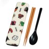 Tatsumiya OKA'S 18.0 Cloth Pasting Spoon & Chopsticks Set, White,