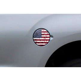 Car-Gear Gas Cap Decal Fuel Door Graphics Kit Vinyl Decal Wrap Compatible with Toyota Tundra 2007-2013 - USA Flag