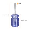 HARFINGTON 2pcs SL6 Short Tip Slotted Screwdriver Stubby Magnetic Flat
