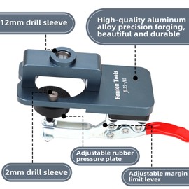 OBEST Hinge Gauge 35 mm, Concealed Hinge Gauge Door Cabinet Hinge Gauge, Pot Hinge Template, Drill Hole Punch, Drilling Template for Furniture Construction, Drill Guide Locator for Woodworking