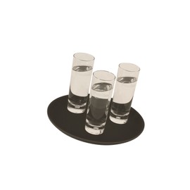 Genware NEV-GG1400BLK Gen-Grip Tray, 14", Round, Non-Slip, Black