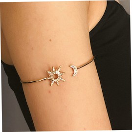 2 Piezas Joyas Brazaletes Dorados Para Mujer Brazalete Dorado En La Parte Superior Del Brazo Pulsera Para Mujer Pulseras De Brazo Para Esposas Perder Aleación Manga Temperamento