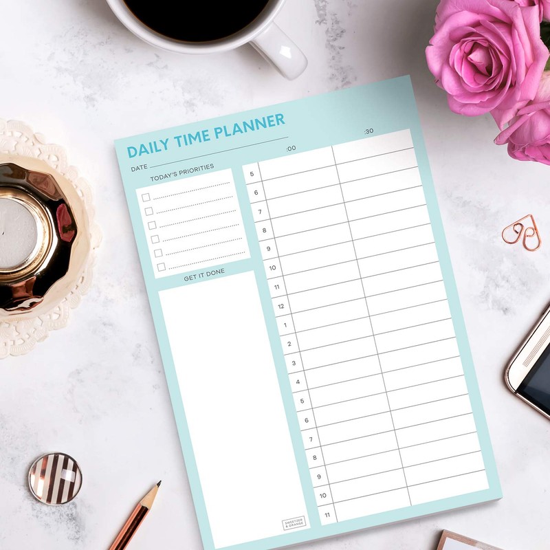 Sweetzer & Orange Time Block Planner. Undated Organizer To Do