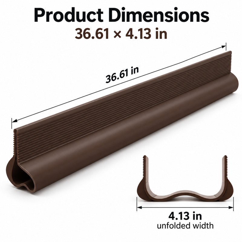 PVC Door Draft Stopper Seal – 36.61-Inch Wind, Dust &