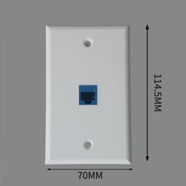 5 pieces Cat 6 Ethernet wall panel with 6 ports, Ethernet wall panel female female detachable compatible with Cat7/6/6e/5/5e Ethernet (1 wall panel and 1port)
