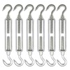 HEVERP 6Pcs M6 Stainless Steel Hook & Hook Turnbuckle, Shade