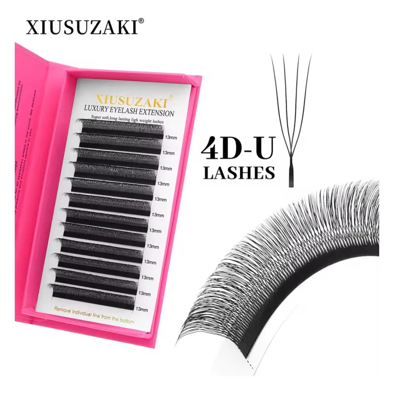 Extensiones De Pestañas Xiusuzaki 4dw En Forma De U, Color