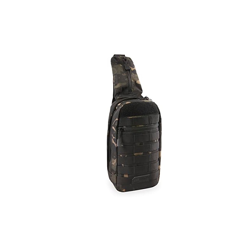 HIGHLAND TACTICAL Unisex's Tactical Sling Bag, Black Urban Camo