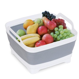 DUOFIRE Foldable Wash Basin 9L（2.37 Gallons）Dish Tub Collapsible Portable Dishpan (1 pc)