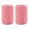 jijAcraft 400M Red and White Cotton String, 2MM Durable Craft