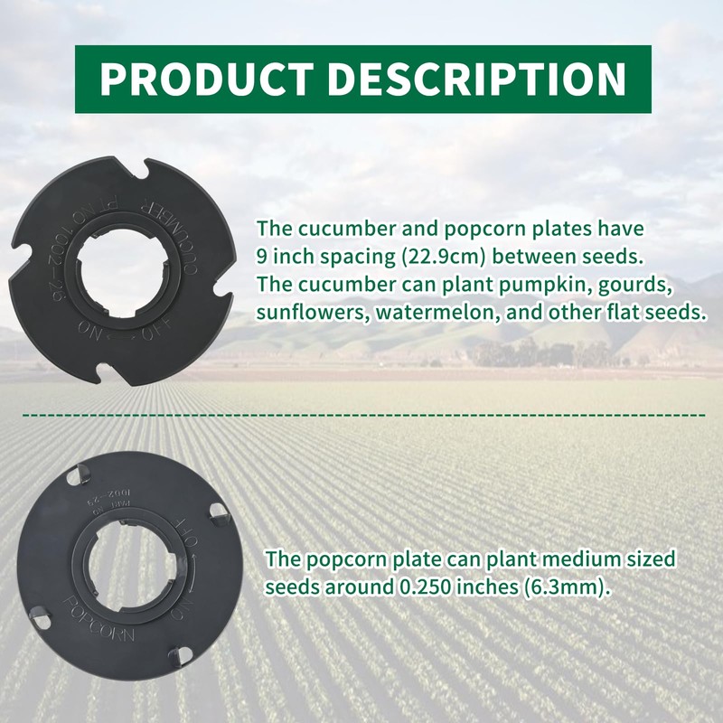 60009 60010 Optional Seed Plate 12 Set for EarthWay 10001
