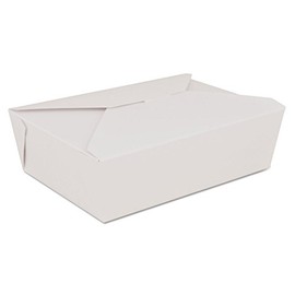 Southern Champion Tray 0773 #3 ChampPak Retro Take-Out Container, White Paperboard with Poly Coated Inside, 7-3/4" L x 5-1/2" W x 2-1/2" H (Pack of 200)