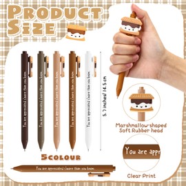 MotiMind Employee Appreciation Gifts Funny Pens Marshmallow Soft Rubber Tip Inspirational Motivational Quotes Ballpoint Pens Support Gifts for Coworker Colleagues Teacher Team Staff Student