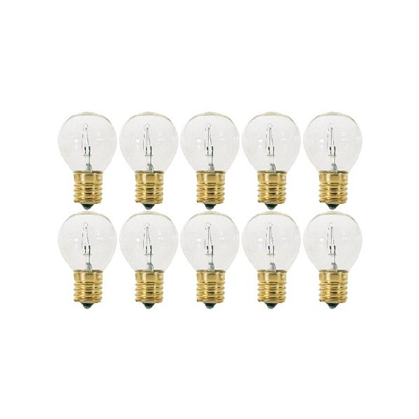 S11/N - Clear (E17) Intermediate Base Hi-Intensity Light Bulbs (10)
