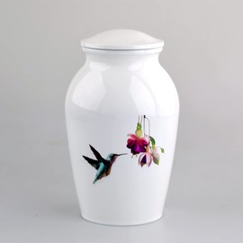MAKEY'S Hummingbird Large Urns for Human Ashes Adult Male,Affordable Cremation Urn for Crematory or Funeral