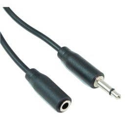 My Cable Mart 6 IN 3.5mm SLIM MONO TS (2 conductor) Male to Female Audio EXTENSION Cable
