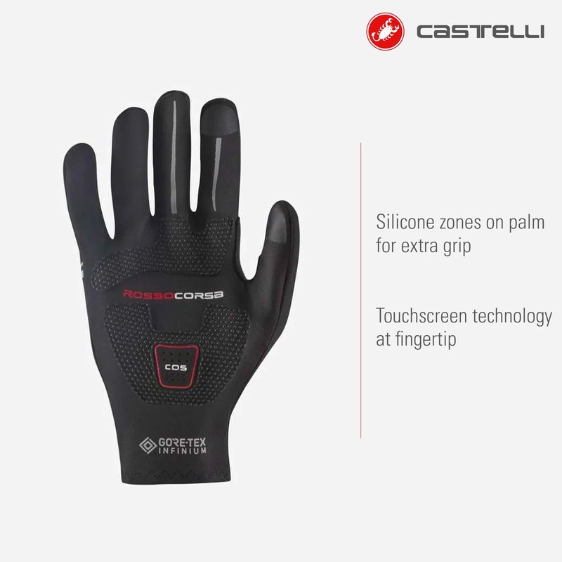 CASTELLI 4519522-010 PERFETTO LIGHT GLOVE Cycling gloves Men's BLACK Size