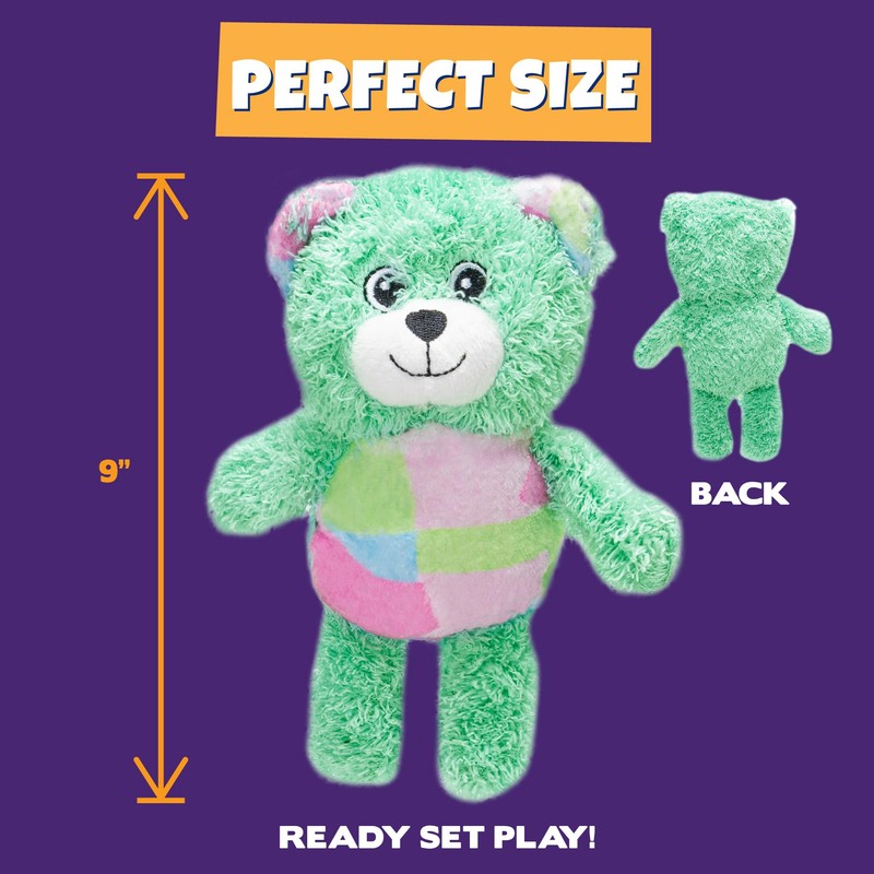 Pet Factory Logical Pet Patchwork Squeaky Plush Dog Toy, Randomly