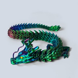 Whattiho 3D Printed Dragon Articulated Fidget Toy - Posable Flexible Dragon Toys for Car Decoration and Ornament Figures