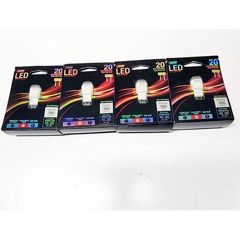 Feit Electric 4 NEW Feit Electric GY6.35/LED 120V 2.5W 3000K