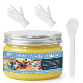 WAN2TLK Gold Mosaic Crystal Grout 200g, No Need to add Water, Direct caulking, Mosaics Tile Tools, Mosaic Crystal Sealant for All Tiles & Surfaces