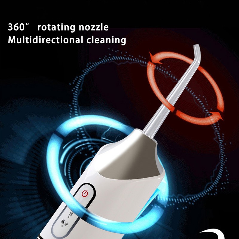 Electric Teeth Irrigator 360° Rotating Nozzle 3 Modes Plaque Remover