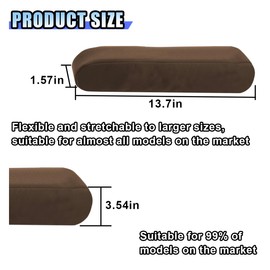 KITUREK 2PCS Car Front Seat Armrest Covers, Auto Seat Arm Rest Protector Replacement, Soft Elastic Fabric Armrest Covers, Vehicle Interior Decor Accessories (Brown)