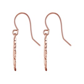 Glanzstücke München Women's Earrings Feather Sterling Silver Rose Gold-Plated Earrings Rose Gold Women's Jewellery, Silver, No Gemstone