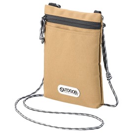Hakuba AMZODSPP06BE 4977187209198 Outdoor Products Smartphone Pouch 06 Beige Crossbody Smartphone Shoulder Wallet Pouch Shoulder Bag