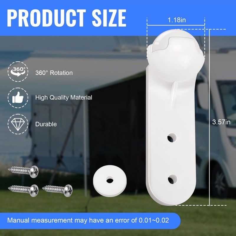 Giokyi 360° Degree Awning Door Roller Ball for RV Door