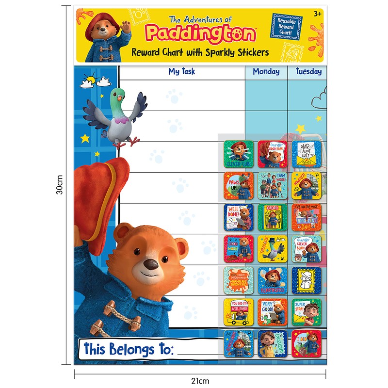 Paper Projects 01.70.30.034 Adventures of Paddington Reward 56 Sparkly Stickers,