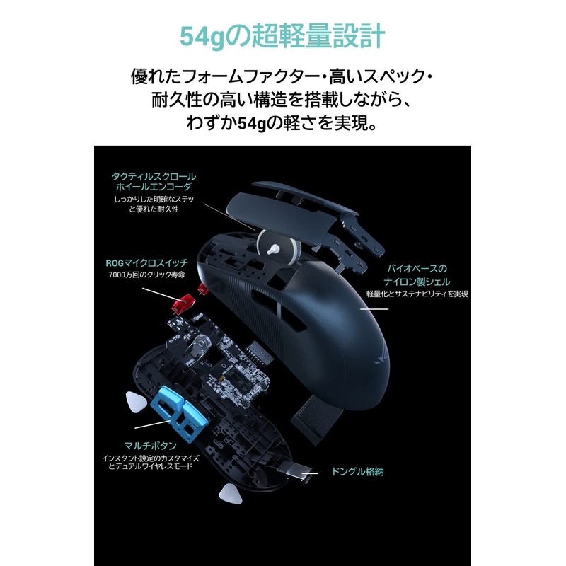 ASUS Gaming Mouse Wireless ROG Harpe Ace Aim Lab Edition