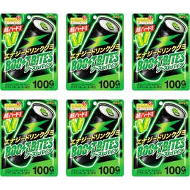 Japanese Energy Gummy Candy – Boost Bites 6 Pack (100g Each) – Energy Drink Flavor with Caffeine & B Vitamins – Functional Chewy Snack – Made in Japan