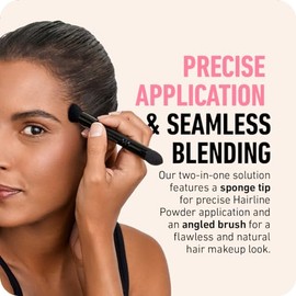 Boldify Brocha para Polvo de Doble Punta - Juego de Brochas de Maquillaje de Precisión para El Cabello Con Punta de Esponja para Una Mezcla Sin Costuras - Ideal Como Cepillo Corrector de Cabello, Cepi