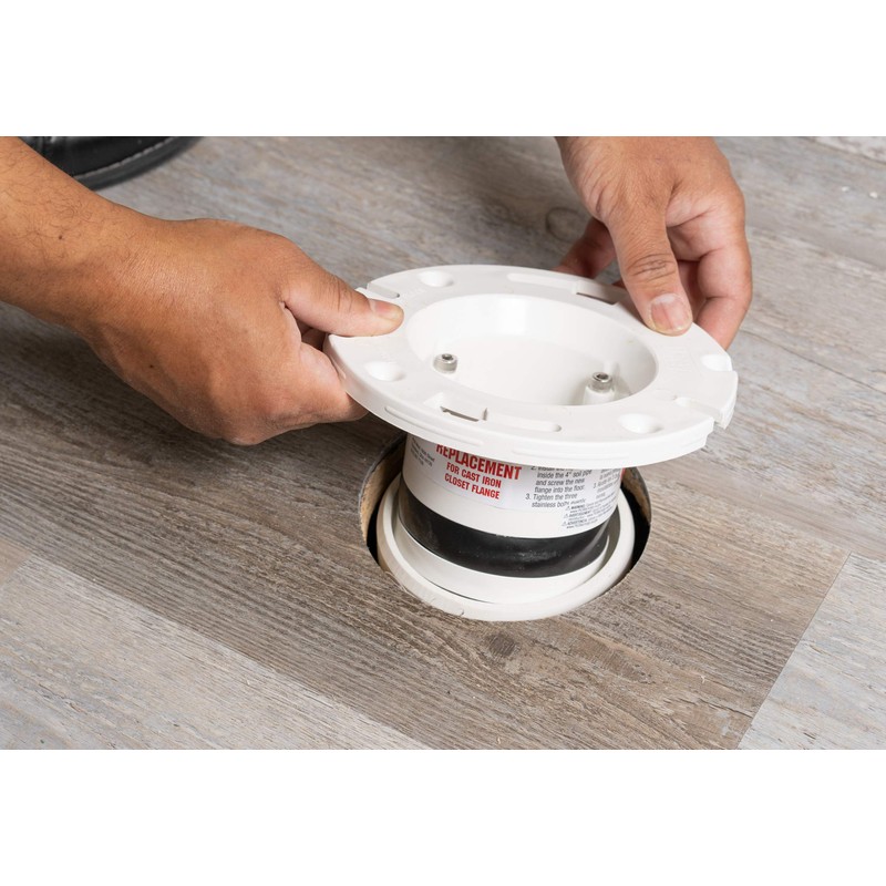 Oatey GIDDS-173390 43539 Replacement Flange Forcast Iron, 4-Inch, PVC